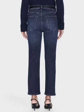 Frame Denim Dark Indigo Straight Leg Jeans